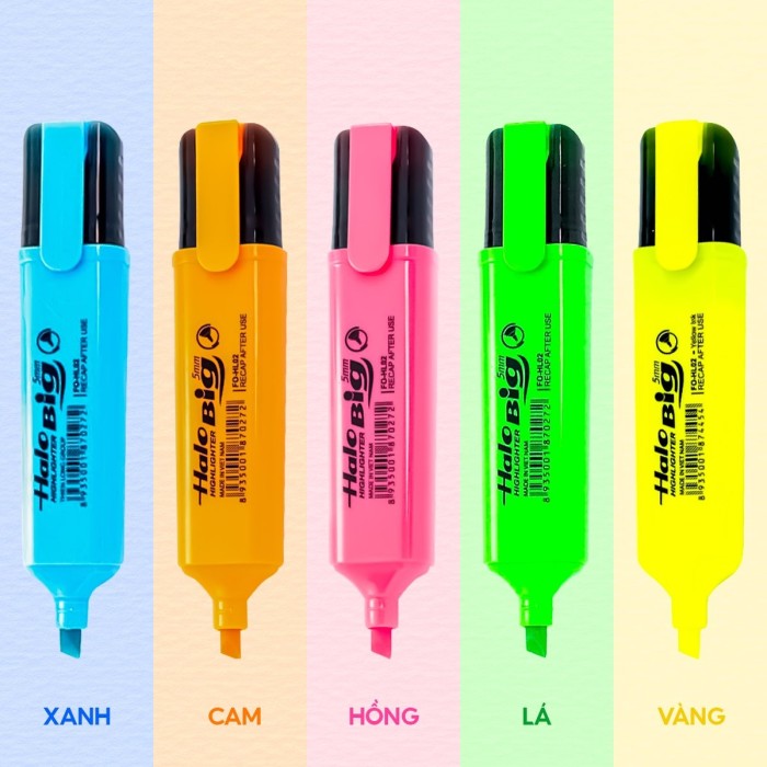 Bút dạ quang Thiên Long Flexoffice FO-HL02 – Màu Neon Loạt 5 Màu