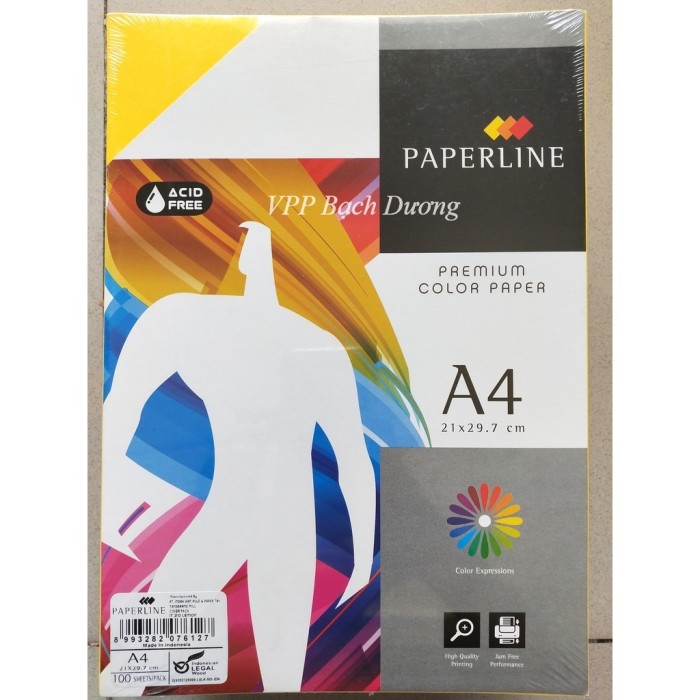 Giấy Màu Paperline A4 80gsm - 500 Tờ