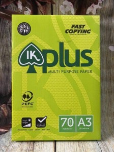 Giấy IK Plus A3 70gsm - Giấy In Đa Năng Cao Cấp Khổ Lớn