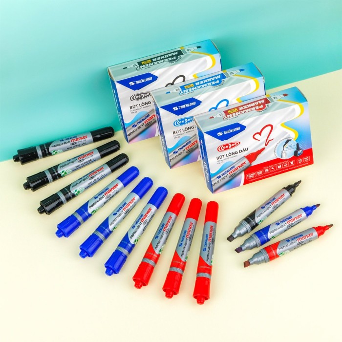 Bút Lông Dầu Thiên Long PM-09 – Mực Đậm, Bám Tốt Nhiều Bề Mặt