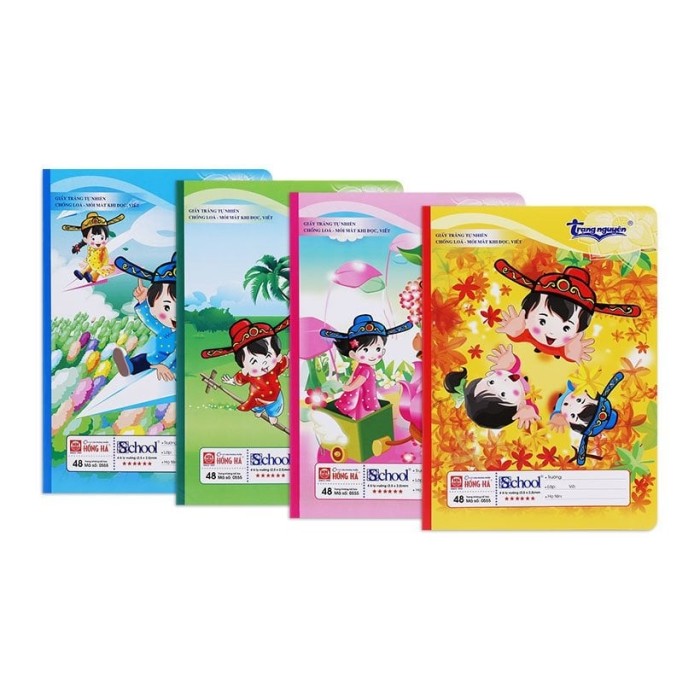Vở Hồng Hà 0555 – Vở Thiếu Nhi 48 Trang, Giấy Chống Lóa, Bìa Hoạt Hình Dễ Thương, Chuẩn Bộ Giáo Dục
