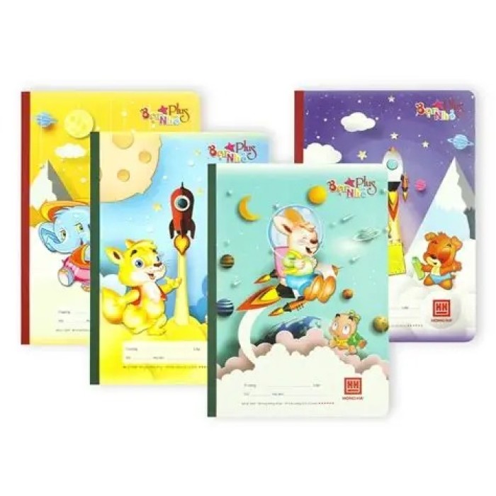 Vở Hồng Hà 0509 – Vở Bé Ngoan Dành Cho Học Sinh Tiểu Học, Bìa Hình Thú Hoạt Hình, 48 Trang