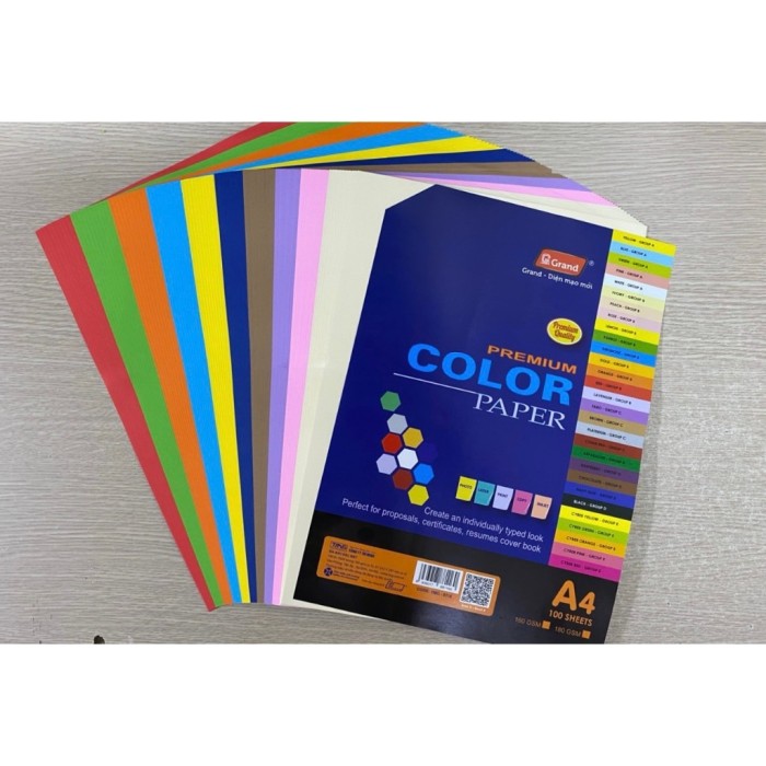 Giấy Bìa Màu A4 Trí Minh 8116 Bìa Trộn – 100 Tờ, Định Lượng 160gsm, Nhiều Màu Cao Cấp Chính Hãng