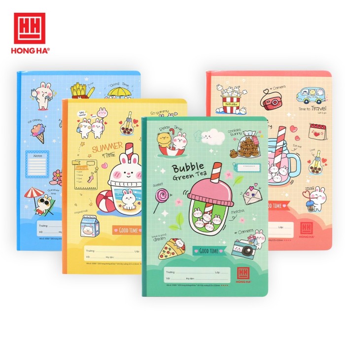 Vở Hồng Hà 0588 - Vở Ô Li 200 Trang dễ thương dành Cho Học Sinh Tiểu Học