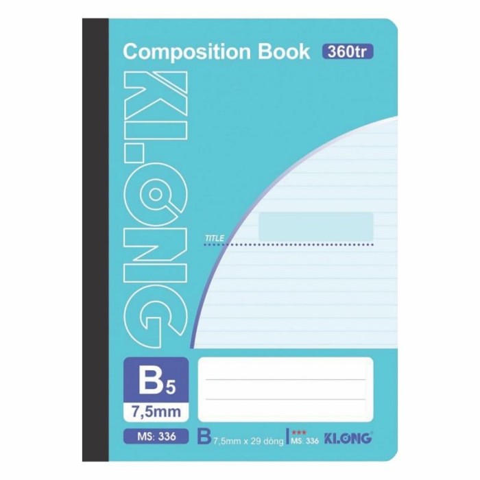 Sổ Klong B5 – 360 Trang MS 336 Giấy Dày Mịn Gáy Keo Bìa Mềm Kẻ Ngang Dung Lượng Lớn