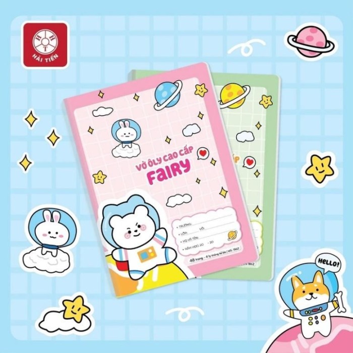 Vở Ô Ly Lufy Cao Cấp 48 Trang Mã 1862 – Mẫu Dễ Thương, Giấy Trắng Mịn, Chuẩn 4 Ly