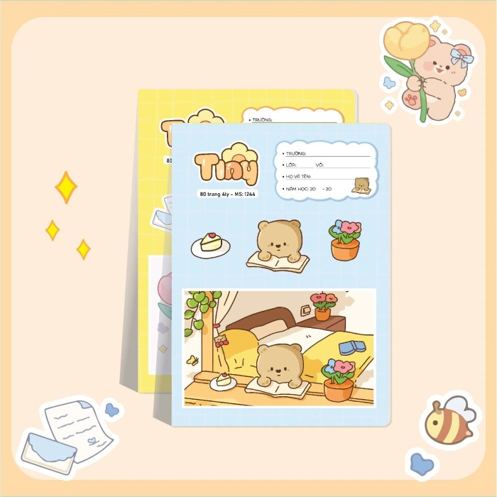 Vở Ô Ly 1237 – 48 Trang Kẻ 4 Ly, Giấy Trắng Mịn, Chuẩn Cho Học Sinh Tiểu Học