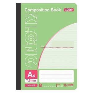 Sổ Klong A4 – 320 Trang MS 311 Giấy Dày Mịn Dòng Kẻ 7.5mm Bìa Mềm Cao Cấp