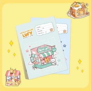 Vở Ô Ly Lufy Cao Cấp 48 Trang Mã 1886 – Họa Tiết Dễ Thương, Giấy Viết Đẹp