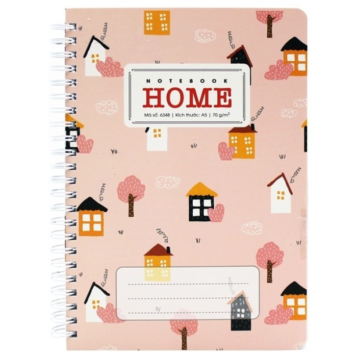 Sổ Lò Xo Home A5 Hải Tiến 200 Trang – Mã 6348 – Ghi Chép Thoải Mái, Bìa Cứng Bền Đẹp