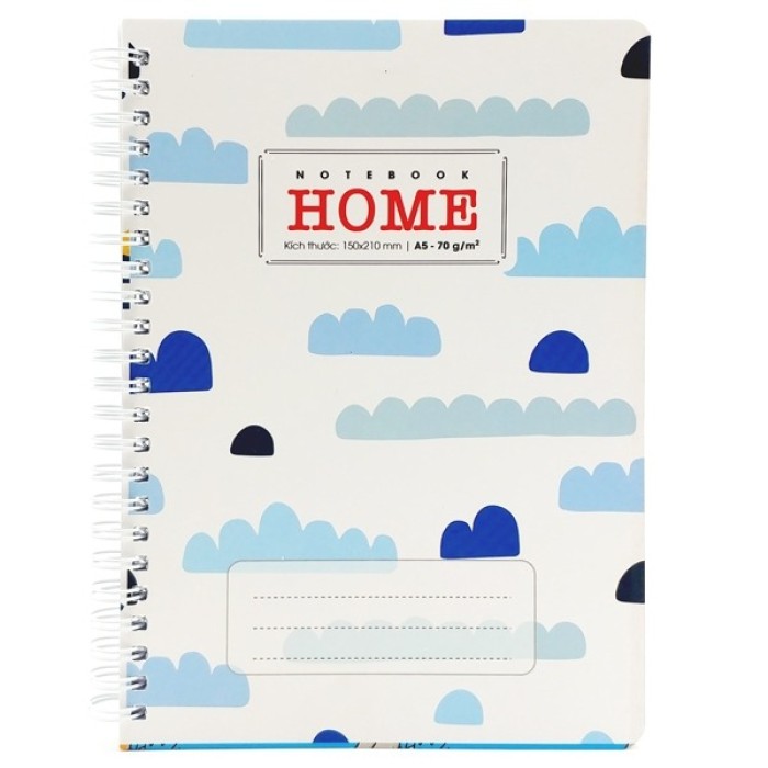 Sổ Lò Xo Home A5 Hải Tiến 200 Trang – Mã 6348 – Ghi Chép Thoải Mái, Bìa Cứng Bền Đẹp