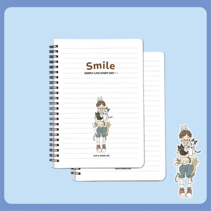 Sổ Lò Xo Smile A5 Hải Tiến 200 Trang – Mã 6744 – Giấy 80 gsm Trắng Mịn, Viết Êm Tay, Bìa Bồi Cứng Khỏe