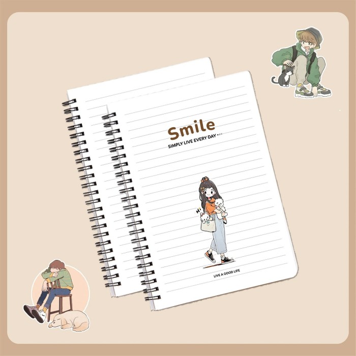 Sổ Lò Xo Smile A5 Hải Tiến 200 Trang – Mã 6744 – Giấy 80 gsm Trắng Mịn, Viết Êm Tay, Bìa Bồi Cứng Khỏe