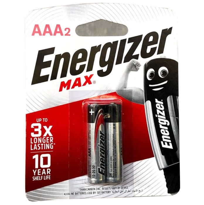 Pin AAA Energizer Max E92 (Vỉ 2 Viên)