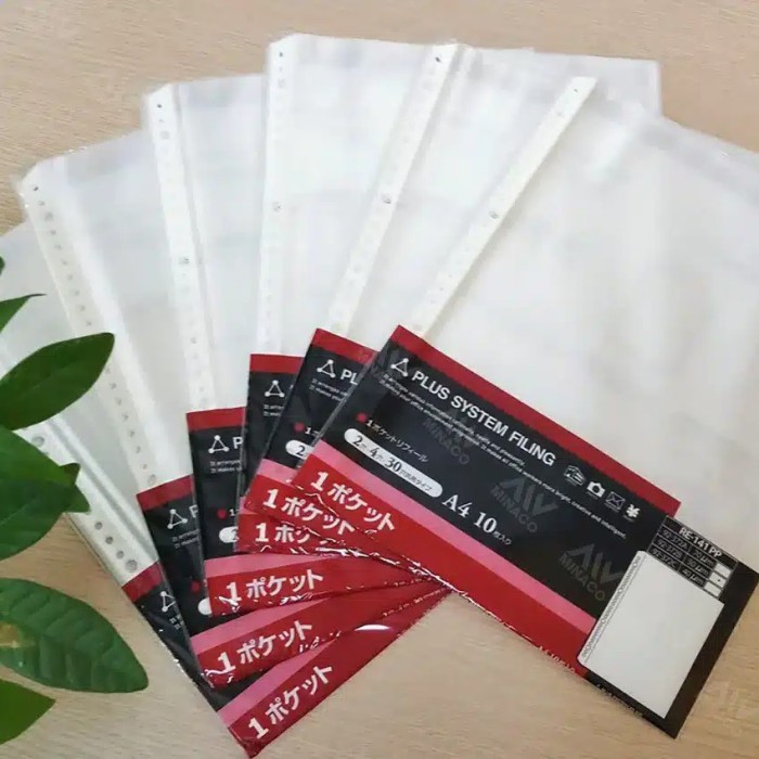 Sơ Mi Lỗ Plus 92-372A – Túi Đựng Tài Liệu A4 11 Lỗ Cao Cấp Trong Suốt