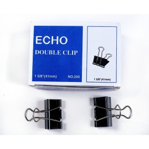 Kẹp Giấy Đen 41mm Echo – Kẹp Siêu Chắc Cho Tài Liệu Dày, Chuyên Nghiệp