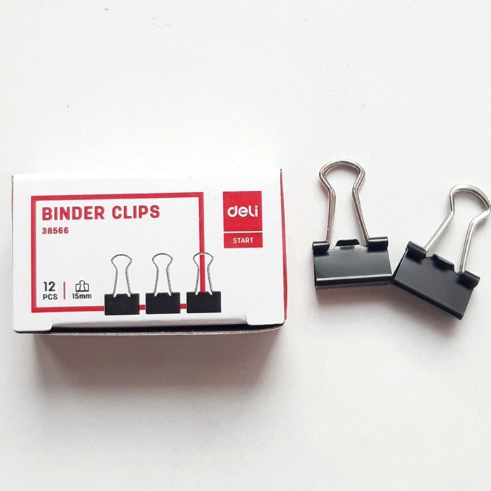 Kẹp Bướm Deli 15mm 38566 – Nhỏ Gọn, Tiện Lợi, Kẹp Giấy Gọn Gàng