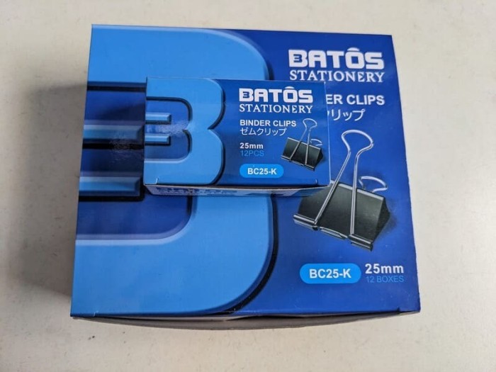 Kẹp Bướm BATOS 25mm – Kẹp Giấy Cỡ Trung, Bền Chắc, Đa Dụng