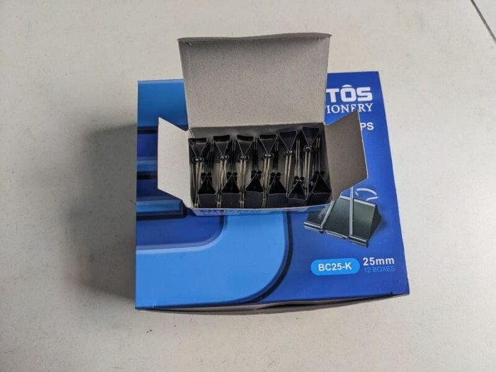 Kẹp Bướm BATOS 19mm – Kẹp Giấy Tiện Lợi, Chắc Chắn, Dễ Sử Dụng