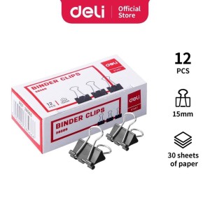 Kẹp Bướm Deli 15mm 38566 – Nhỏ Gọn, Tiện Lợi, Kẹp Giấy Gọn Gàng