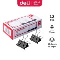 Kẹp Bướm Deli 32mm 38563 – Kẹp Chắc Chắn, Gọn Gàng Tài Liệu Vừa và Dày