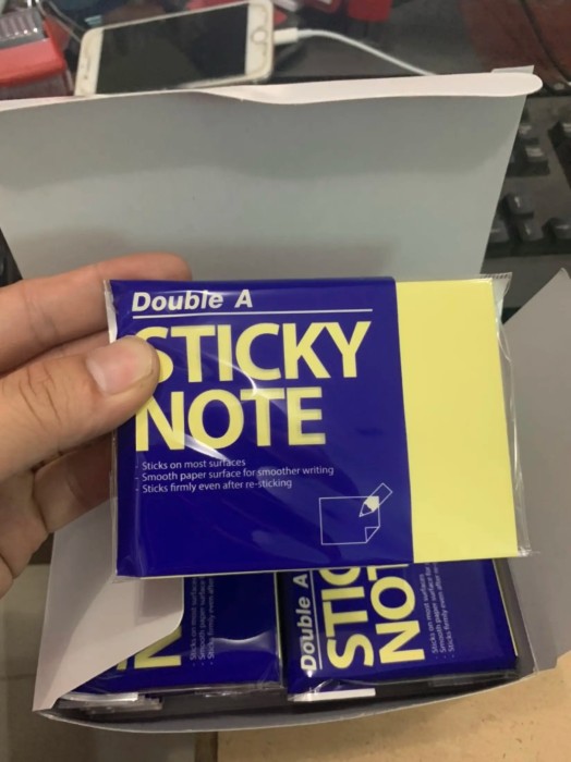 Giấy Note 3x4 Double A – Giấy Ghi Chú Tự Dính Cao Cấp, Kích Thước Trung Bình Dễ Sử Dụng