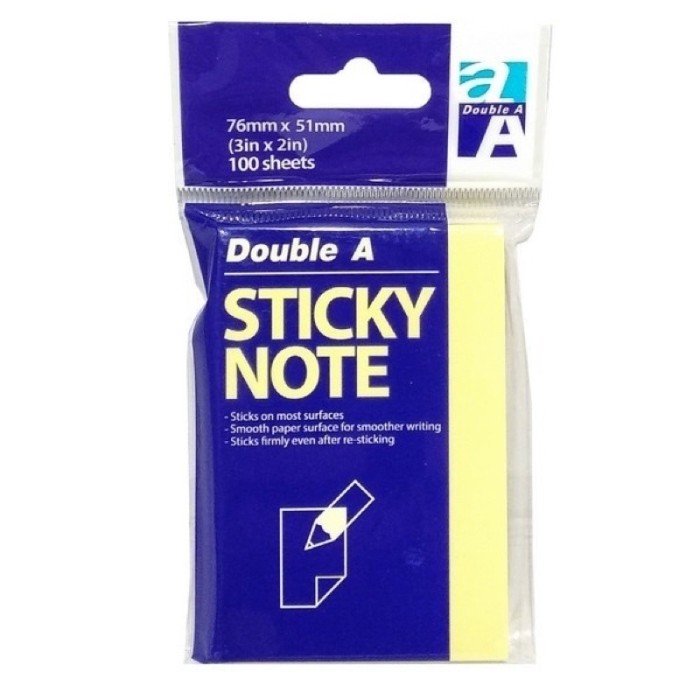 Giấy Note 2x3 Double A – Giấy Ghi Chú Tự Dính Kích Thước Nhỏ Gọn, Tiện Lợi Ghi Nhớ