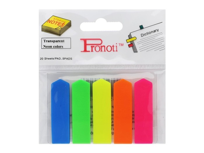 Giấy Note Mũi Tên 5 Màu Pronoti – Ghi Chú & Đánh Dấu Tài Liệu Tiện Lợi, Nổi Bật