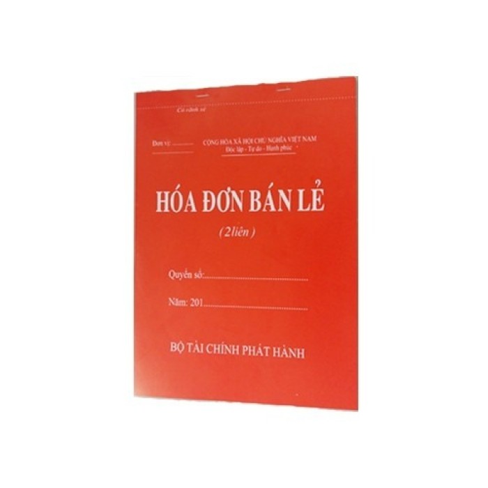 Hóa Đơn Bán Lẻ A5 2 Liên – Mẫu In Sẵn Ghi Chép Bán Hàng Rõ Ràng, Thuận Tiện Lưu Trữ