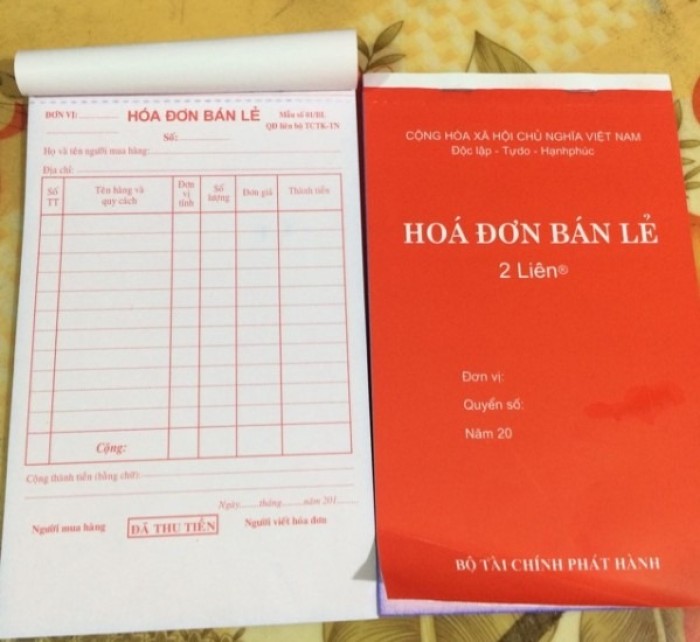 Hóa Đơn Bán Lẻ A5 2 Liên – Mẫu In Sẵn Ghi Chép Bán Hàng Rõ Ràng, Thuận Tiện Lưu Trữ