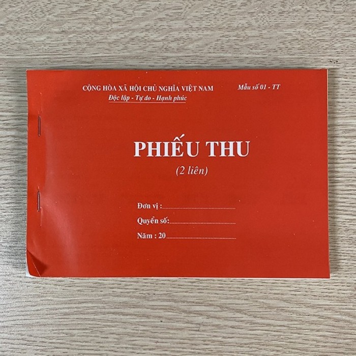 Phiếu Thu A5 2 Liên Chất Lượng Cao – Tiện Lợi, Chính Xác