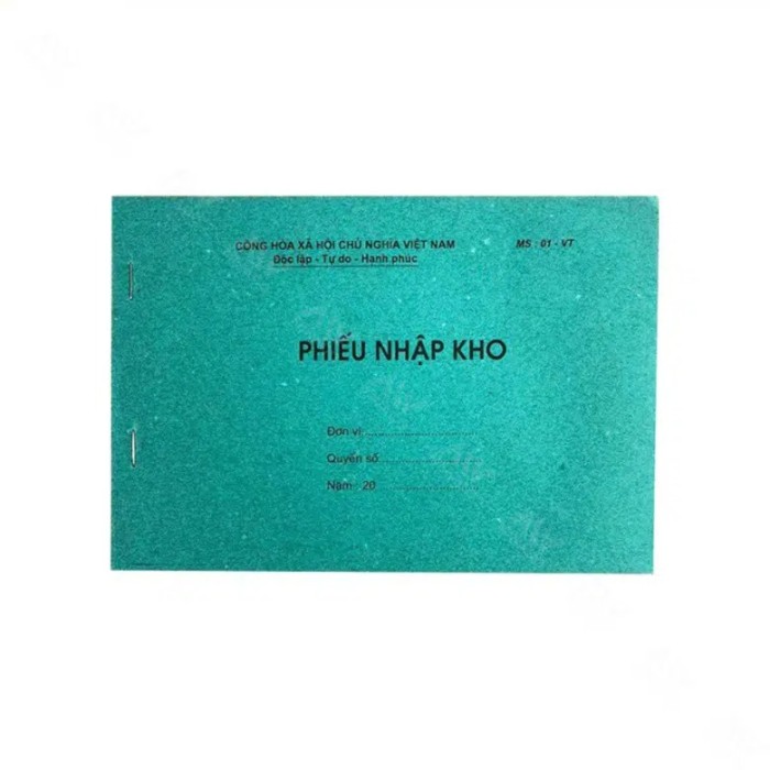 Phiếu Nhập Kho 1 Liên A5 Chất Lượng Cao – Tiện Lợi, Chính Xác