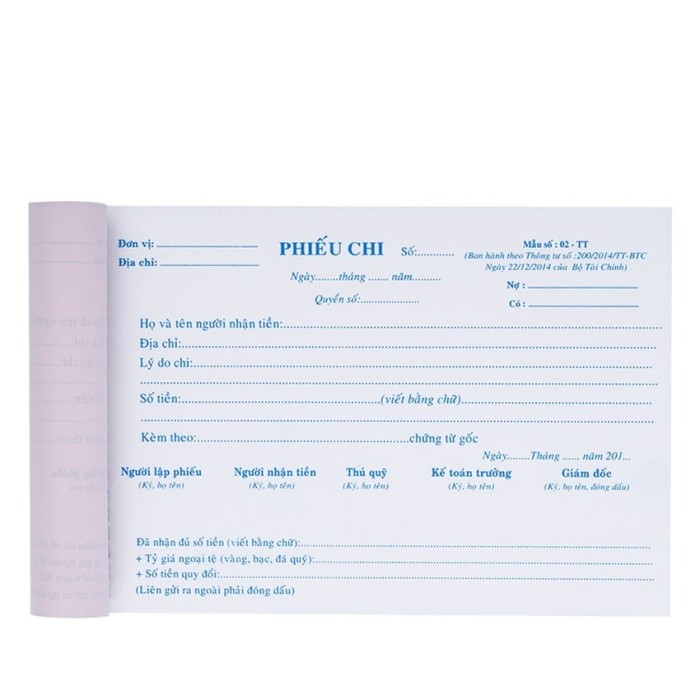 Phiếu Chi A5 3 Liên Chất Lượng Cao – Quản Lý Chi Tiền Chính Xác, Tiện Lợi