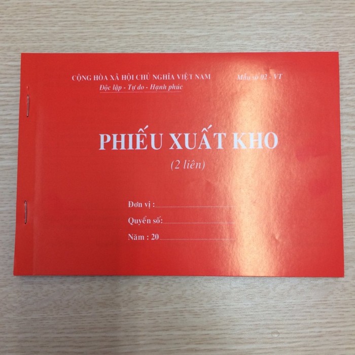 Phiếu Xuất Kho A5 2 Liên Chất Lượng Cao – Quản Lý Xuất Kho Chính Xác, Tiện Lợi