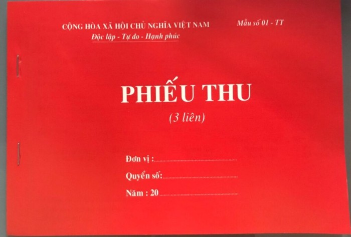 Phiếu Thu A5 3 Liên Chất Lượng Cao – Tiện Lợi, Chính Xác