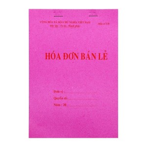 Hóa Đơn Bán Lẻ A5 1 Liên – Biểu Mẫu In Sẵn Ghi Chép Giao Dịch Nhanh Gọn, Chuyên Nghiệp