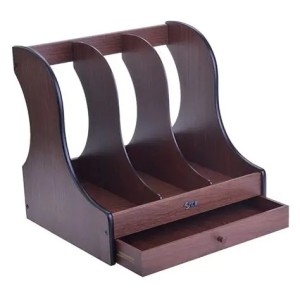 Giá 3 Ngăn Gỗ Có Ngăn Kéo HX-2003 – Kệ Để Bàn Đa Năng, Tiện Lợi