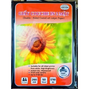 Giấy In Ảnh Bóng 2 Mặt 260gsm Mạnh Hưng – Sắc Nét, Chống Thấm, Bền Màu