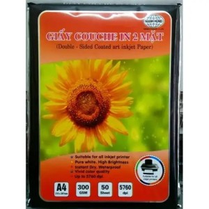 Giấy In Ảnh Bóng 2 Mặt 300gsm Mạnh Hưng – Siêu Dày, Sắc Nét, Chống Thấm Nước