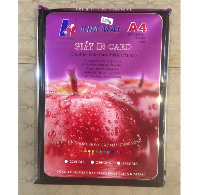 Giấy In Card Kim Mai Định Lượng 250gsm – Bề Mặt Bóng, Độ Dày Cao, Chuyên In Name Card Chuyên Nghiệp
