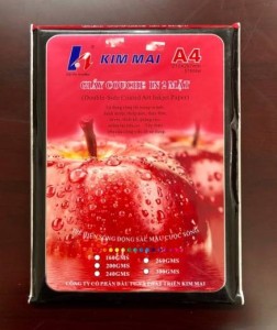 Giấy In Ảnh Bóng 2 Mặt Kim Mai ĐL 300gsm – Siêu Cứng, Siêu Bóng, In Hai Mặt Chuyên Nghiệp