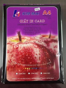 Giấy In Card Kim Mai 220gsm – Bề Mặt Bóng Mịn, In Name Card Rõ Nét, Dày Vừa Chuẩn In Thương Mại