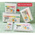 Hộp 12 Bút Dạ Màu Acrylic Marker – Màu Sắc Tươi Sáng, Đa Dụng