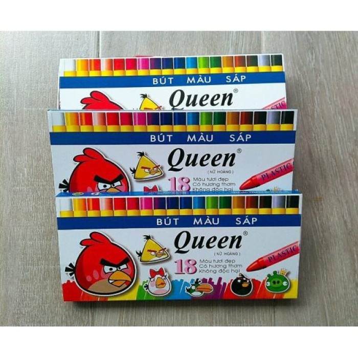 Sáp Màu Queen 12 Màu – Tô Vẽ Sáng Tạo, An Toàn Cho Bé