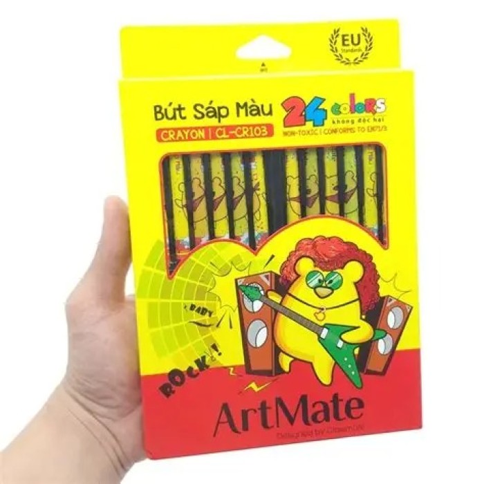 Bút Sáp 24 Màu Classmate CL-CR103 – Bộ Sáp Màu Học Sinh Đa Dạng, Tươi Sáng, An Toàn
