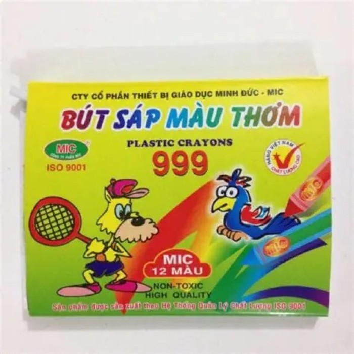 Sáp Màu MIC 12 Màu – Bộ Sáp Tô Màu An Toàn Cho Học Sinh