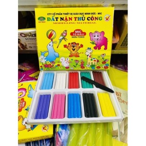 Đất Nặn Thủ Công 10 Màu– Mềm Mịn, Không Dính Tay, An Toàn Cho Bé 