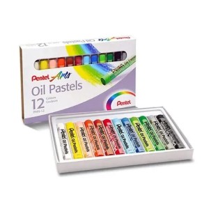 Sáp Dầu Pentel 12 Màu – Màu Sắc Tươi Sáng, Tô Mịn, Chuyên Dụng Mỹ Thuật