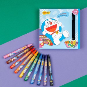 Màu Doreamon CR-C04 10 Màu – Bộ Sáp Tô Màu Cho Bé