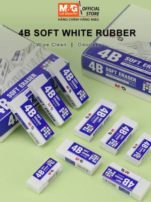 Gôm Tẩy Chì Cao Cấp MG 4B 0760 – Xóa Sạch Nét Đậm, Giấy Không Nhăn